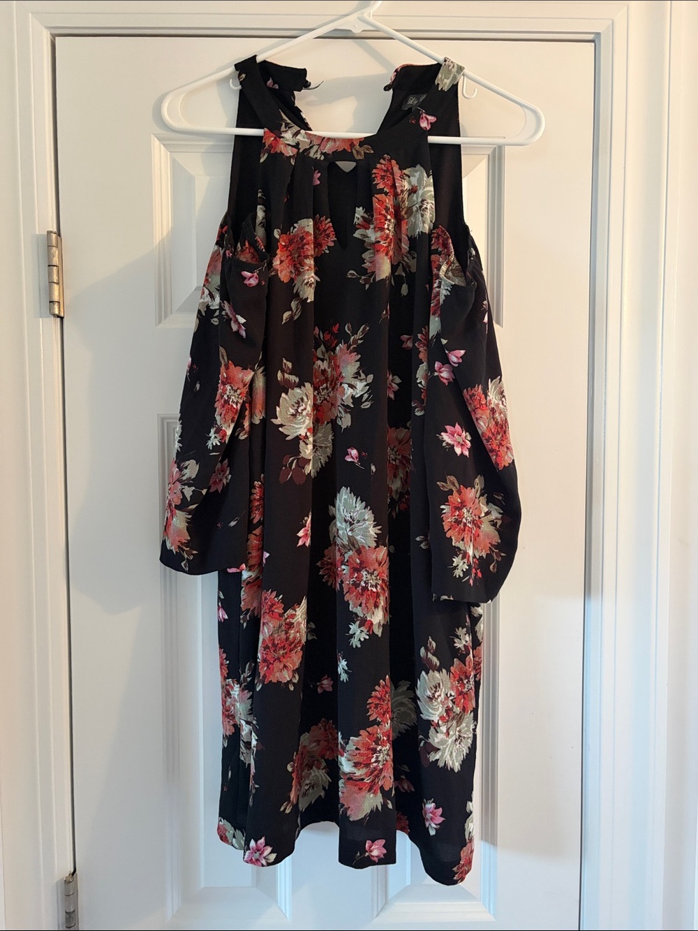 Floral Cold-Shoulder Dress